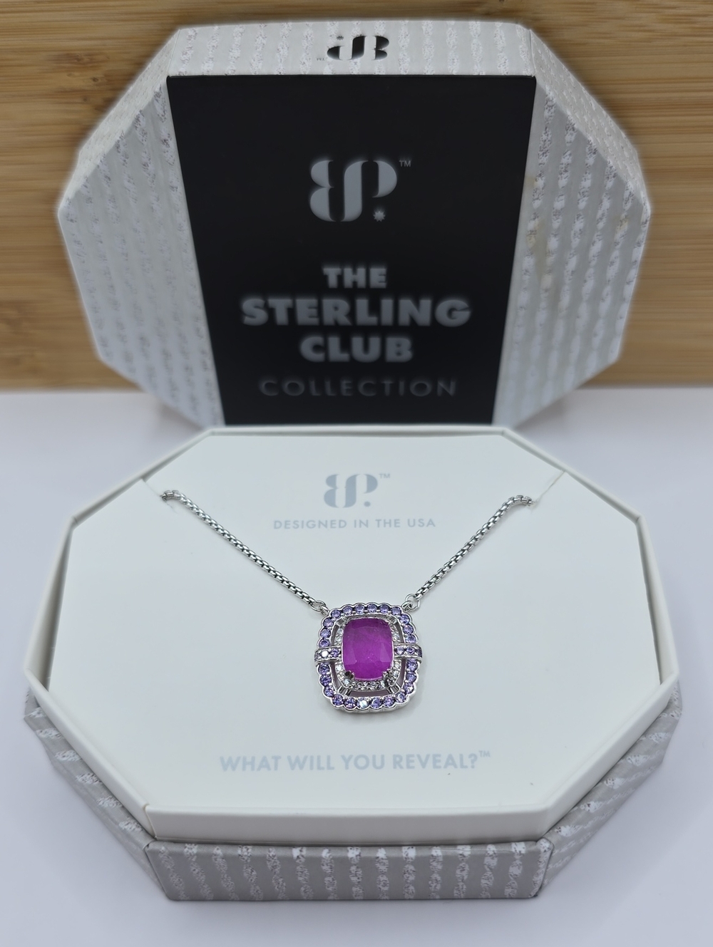 UNICORN! Bomb Party Necklace LC Purple Fluorite .925 Sterling Silver NK13807